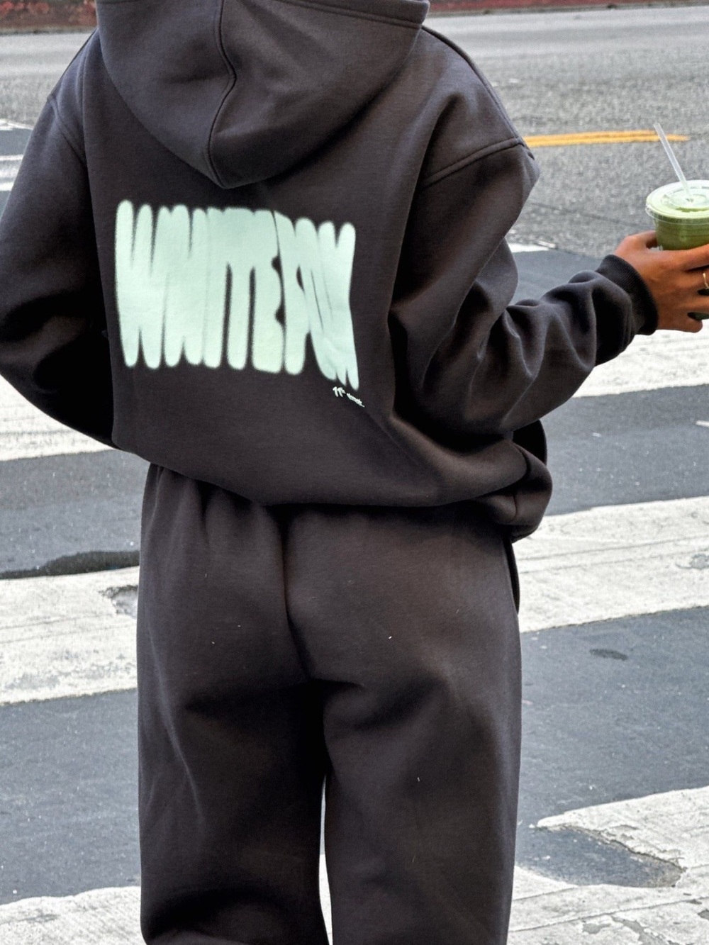 White Fox 11th Street New York or Nowhere Oversized Hoodie Matcha Crumble NWT